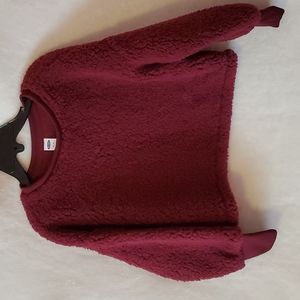 💜 3/$10 Old Navy crop teddy sweatshirt